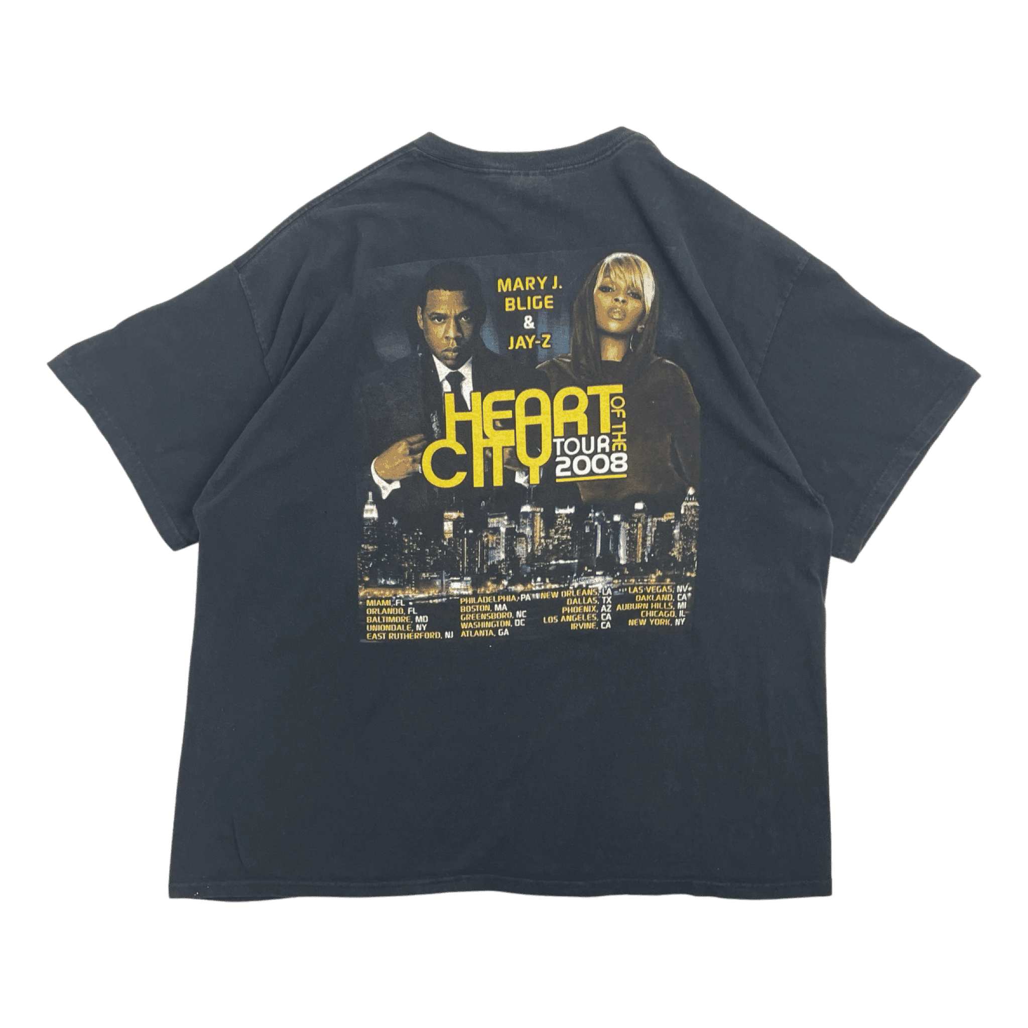 Vintage Y2K Jay-Z Heart of the City Tour Tee Black