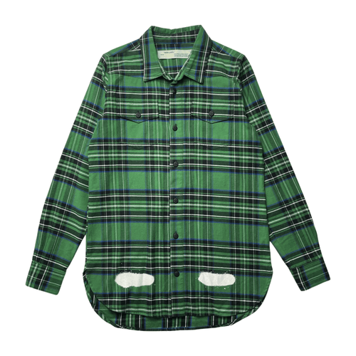 Off-White Sprayed Diagonals Flannel | Vintage Clothing Store Canada