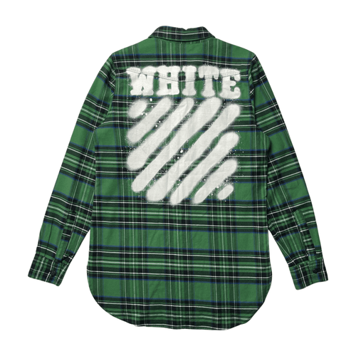 Off-White Sprayed Diagonals Flannel | Vintage Clothing Store Canada