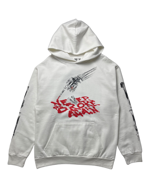 Vlone x YoungBoy NBA Bones Hoodie White | Vintage Clothing Store Canada