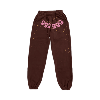 Sp5der Angel Number 555 Sweatpants Brown