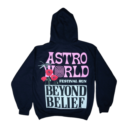 Travis Scott Astroworld Festival Run Beyond Belief Hoodie | Vintage Clothing Store Canada