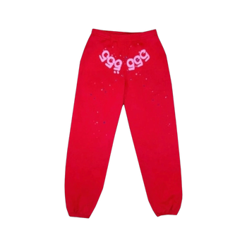 Sp5der Angel Number 555 Sweatpants Red