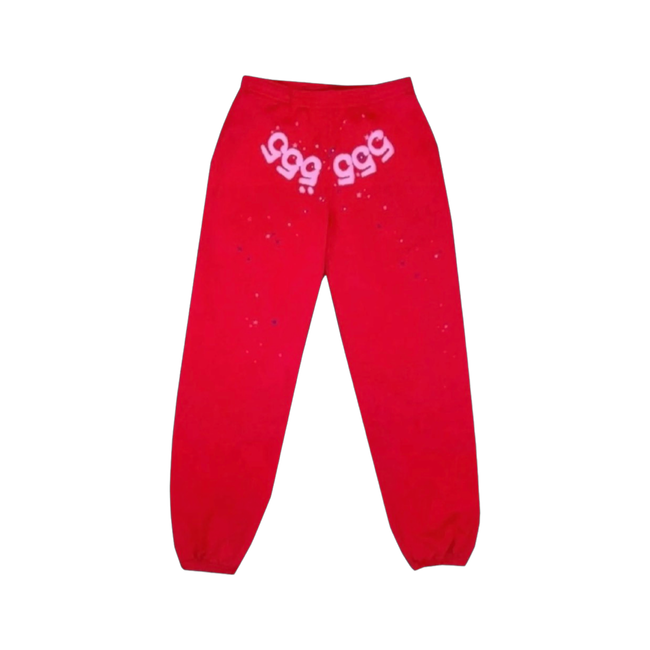 Sp5der Angel Number 555 Sweatpants Red